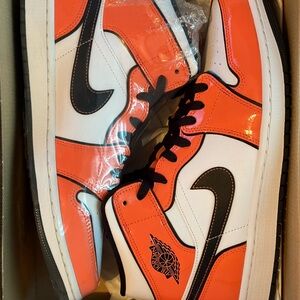 Nike Air Jordan Sneakers in Orange and White